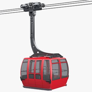 3d ski lift gondola