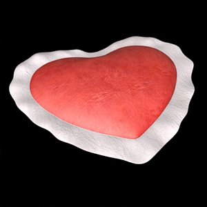 3d heart pillow
