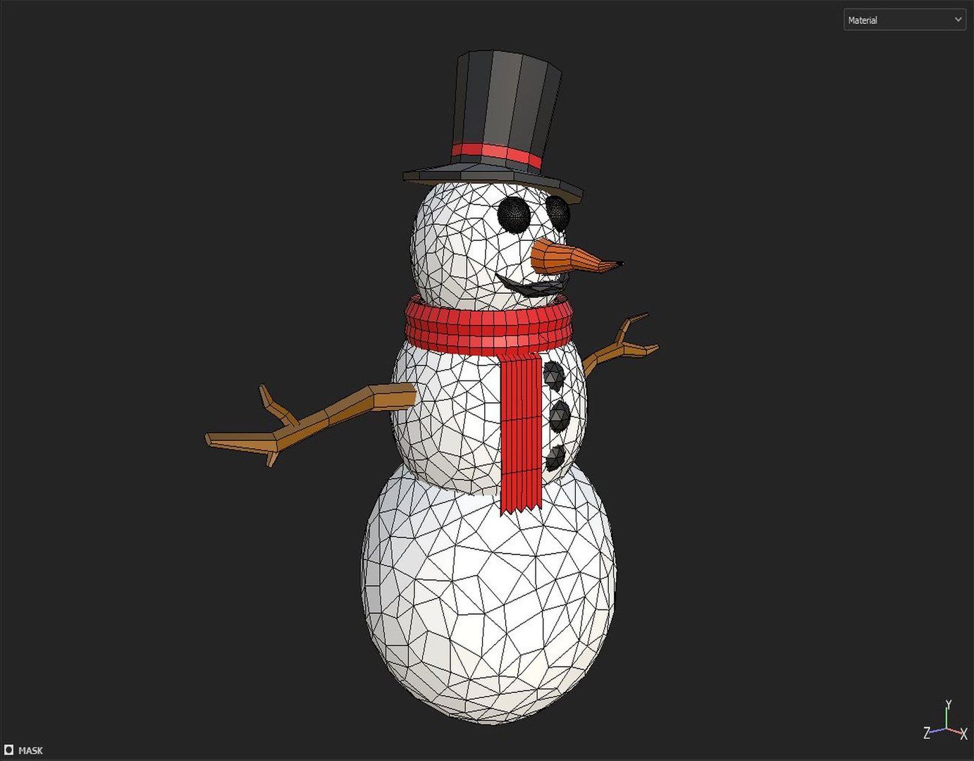 Snowman Model - TurboSquid 2397103