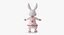 Lapin de dessin animé rigged