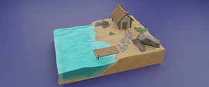 3D House by the sea
