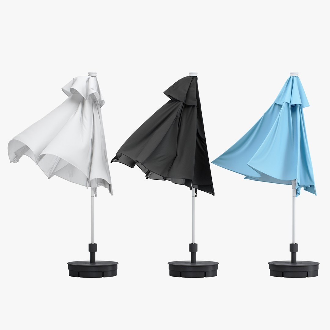 IKEA HOGON umbrella folded set 33D模型 TurboSquid 2058117