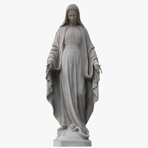 virgin mary statue 3D