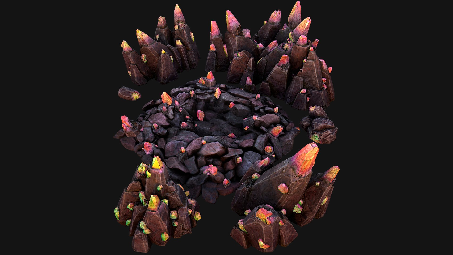 Rocks Crystals Minerals Gem Ore Pack 3D model https://p.turbosquid.com/ts-thumb/3E/orqM4J/4H/obsidiancrystalpurpledepositss456m/png/1732447264/1920x1080/fit_q87/5a594358bea4751e3cc382f957e5f1fe5a3f6ec2/obsidiancrystalpurpledepositss456m.jpg