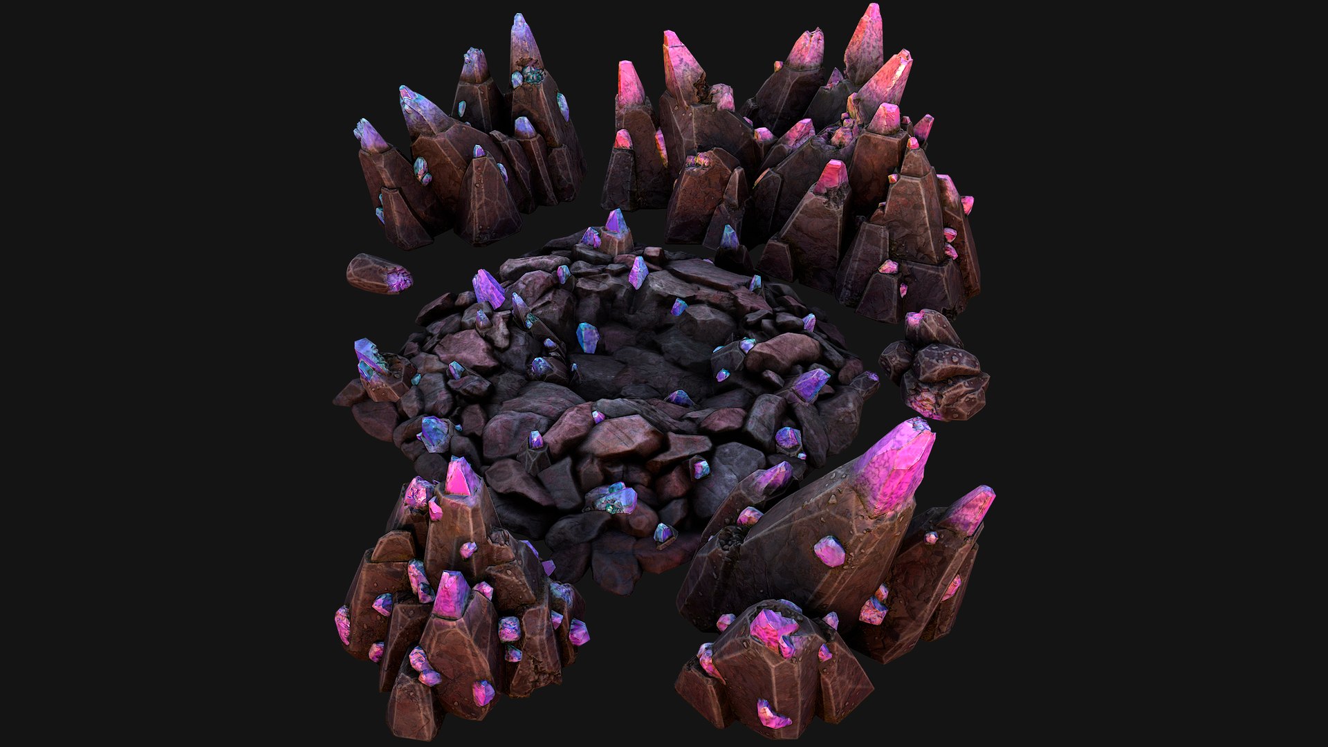 Rocks Crystals Minerals Gem Ore Pack 3D model https://p.turbosquid.com/ts-thumb/3E/orqM4J/Ca/obsidiancrystalpurpledepositss123m/png/1732447265/1920x1080/fit_q87/fd2189230a61487833180e9ff5c3a66ecd1ab351/obsidiancrystalpurpledepositss123m.jpg