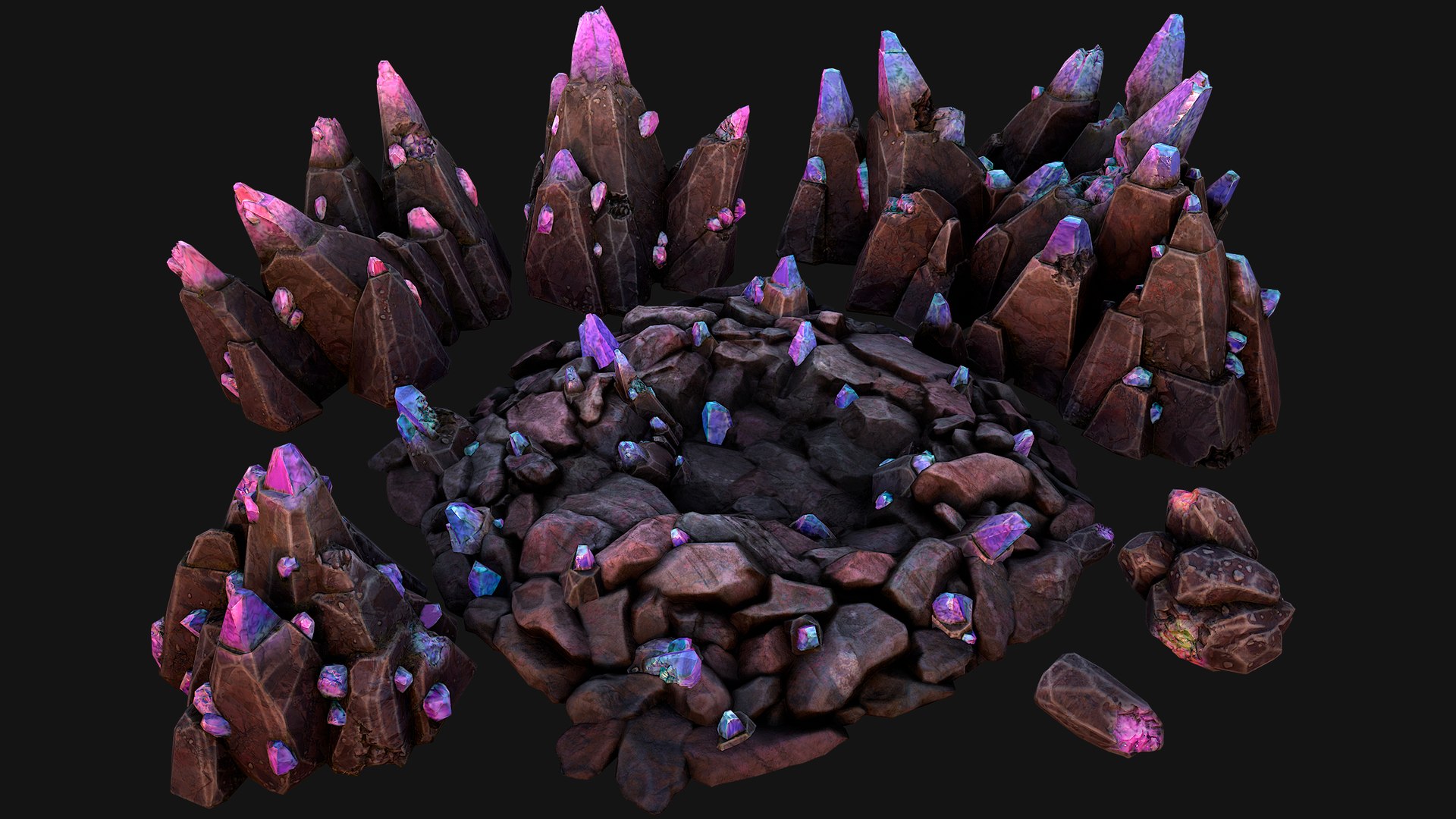 Rocks Crystals Minerals Gem Ore Pack 3D model https://p.turbosquid.com/ts-thumb/3E/orqM4J/Rc/aobsidiancrystalpurpledeposits123m/png/1732447255/1920x1080/fit_q87/70758e9b7c9e7838e562811d0ad86a2d485c73c7/aobsidiancrystalpurpledeposits123m.jpg