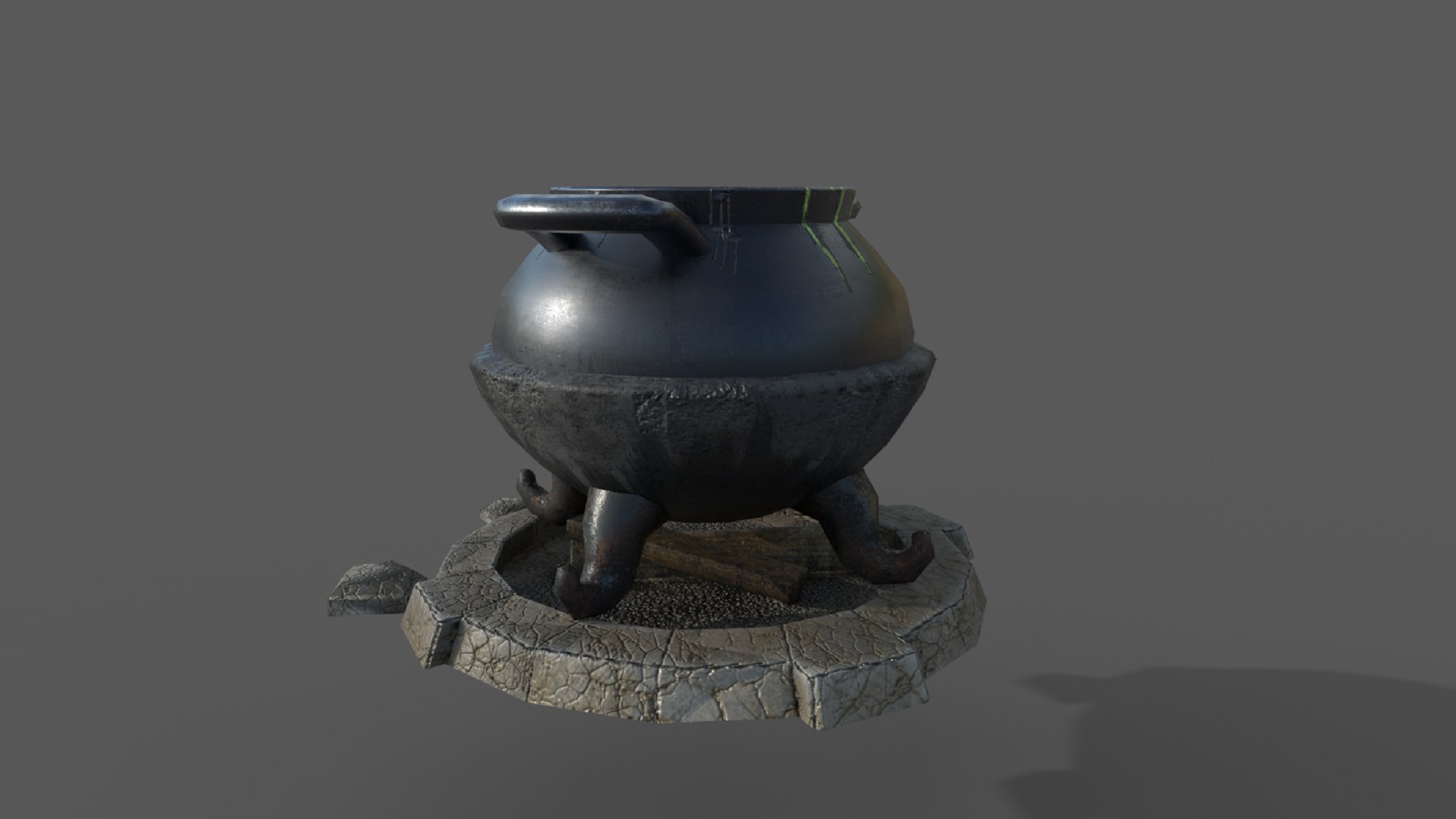 3D Model Stylized Potion Cauldron PBR Low-poly 3D Model Low-poly 3D ...
