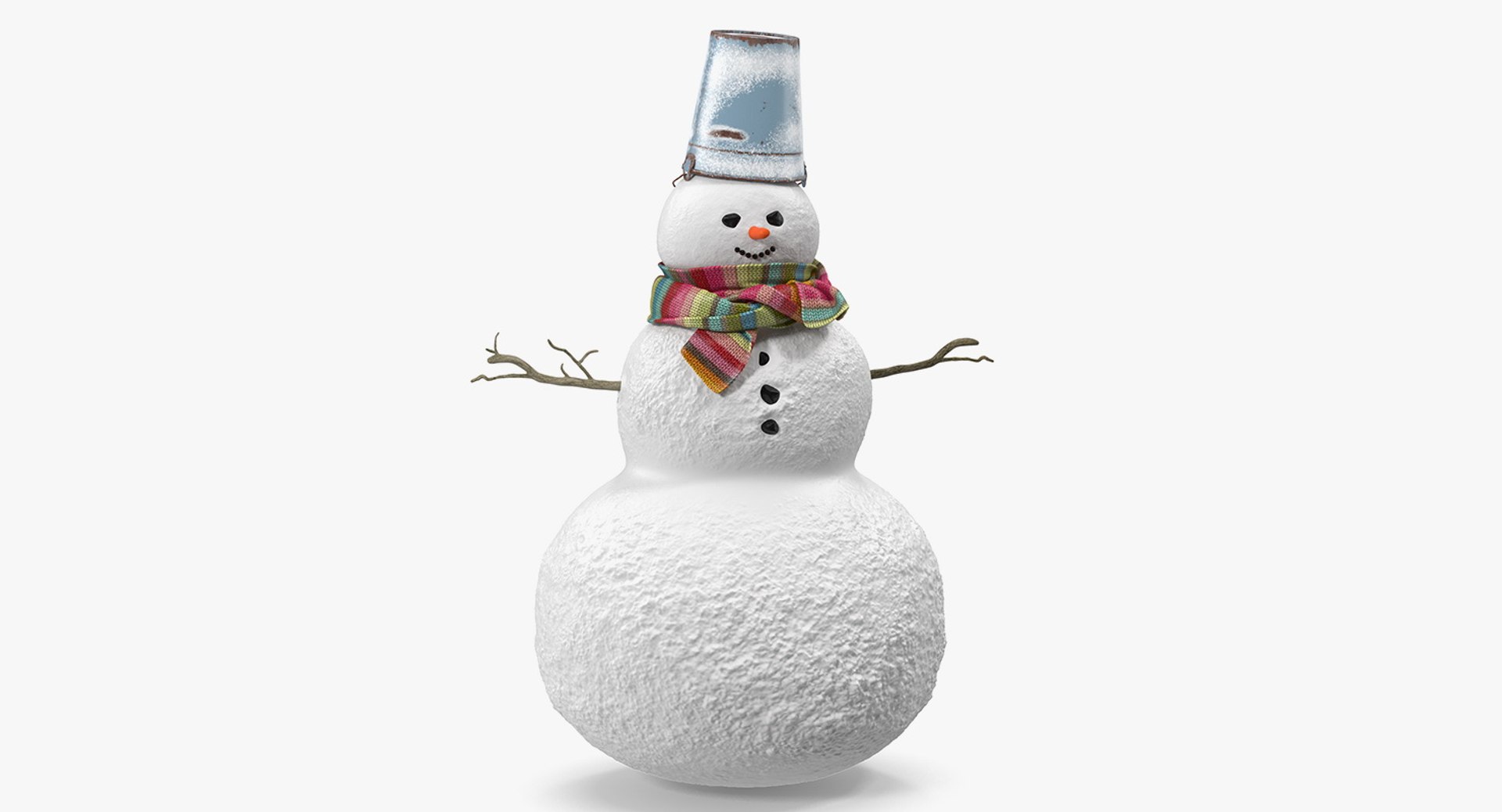 Christmas Snowman 3D Model 3D model for industrial visualization, technical presentation, simulation, product rendering, and animation