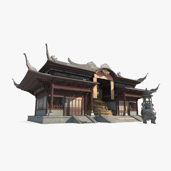 Ancient Asian Architecture Temple Hall 3D 모델 - TurboSquid 2046334