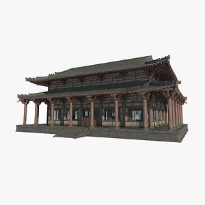 Ancient and outdated palaces in Asia model