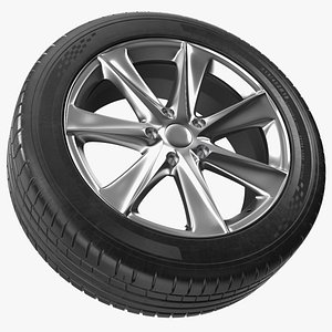 Car Wheel Rim Carrying Tire 3D model