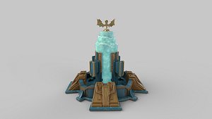 stylized stone tower 3D model