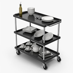 Service Trolley Set 3D model
