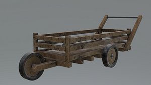 Wooden Cart 3D