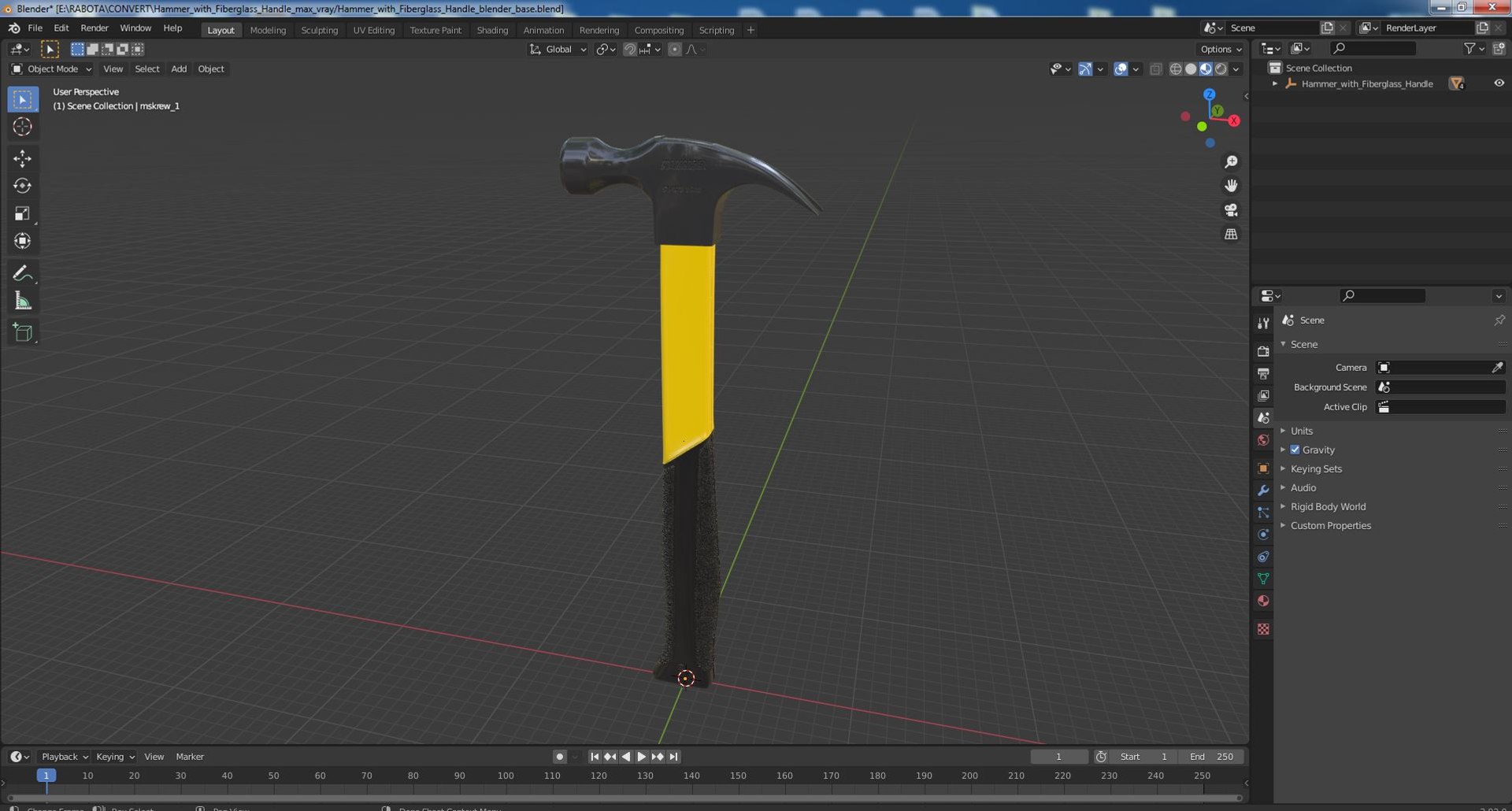 3D Hammer with Fiberglass Handle https://p.turbosquid.com/ts-thumb/3F/KcGWsA/2G/hammerwithfiberglasshandlevray3dmodel020/jpg/1693367316/1920x1080/fit_q87/ef22a15ca47f55ed342a60881dc7feebc4ced8af/hammerwithfiberglasshandlevray3dmodel020.jpg