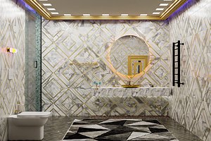 3D Blender Bathroom Scene model