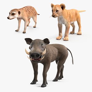 Rigged Lion King Animals Collection