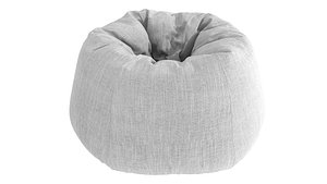 Bean bag chair grey upholstery model