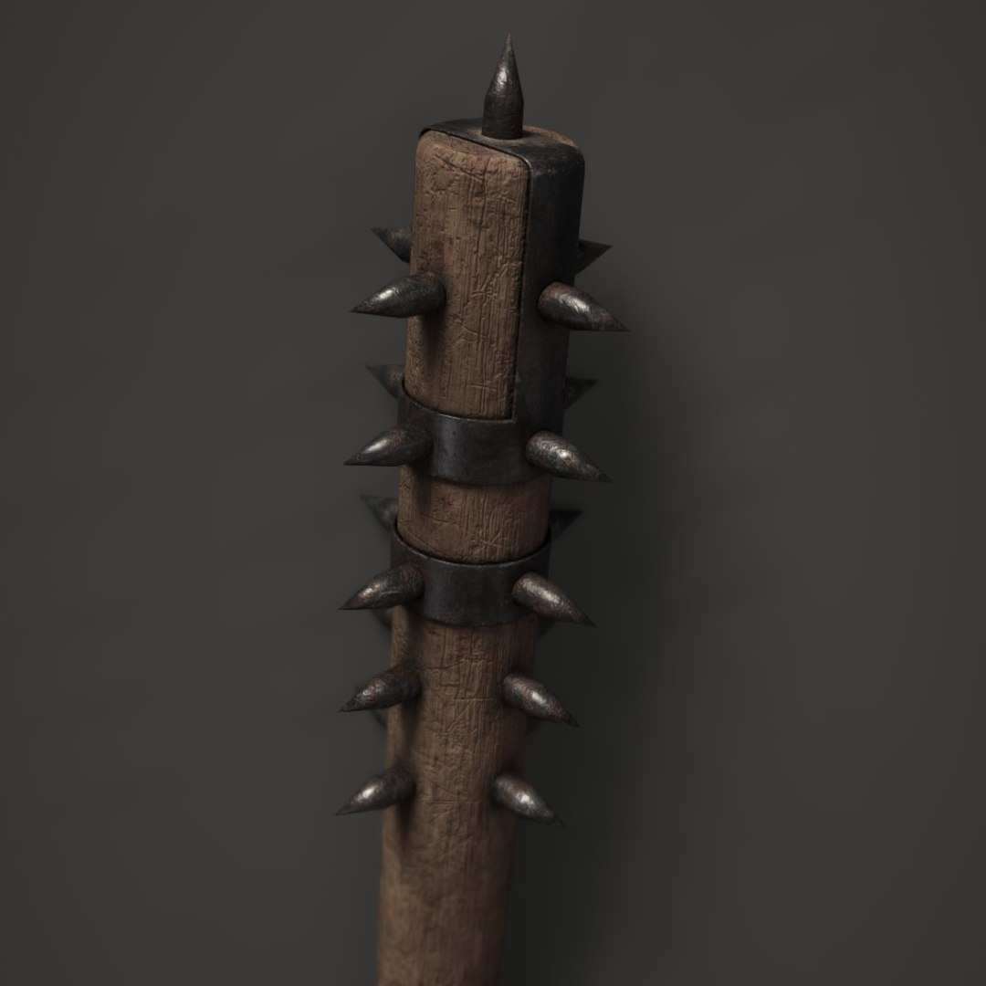 3D spiked wooden club model - TurboSquid 1234331