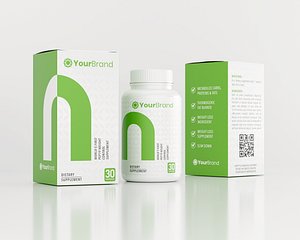 3D Supplement and Packaging Box model