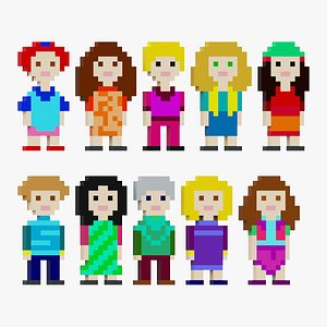 3D NFT Pixel Characters