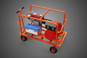 3D AUTO STARTER ELECTRIC DIESEL MOTOR DYNAMO FLYWHEEL GENERATOR SET model