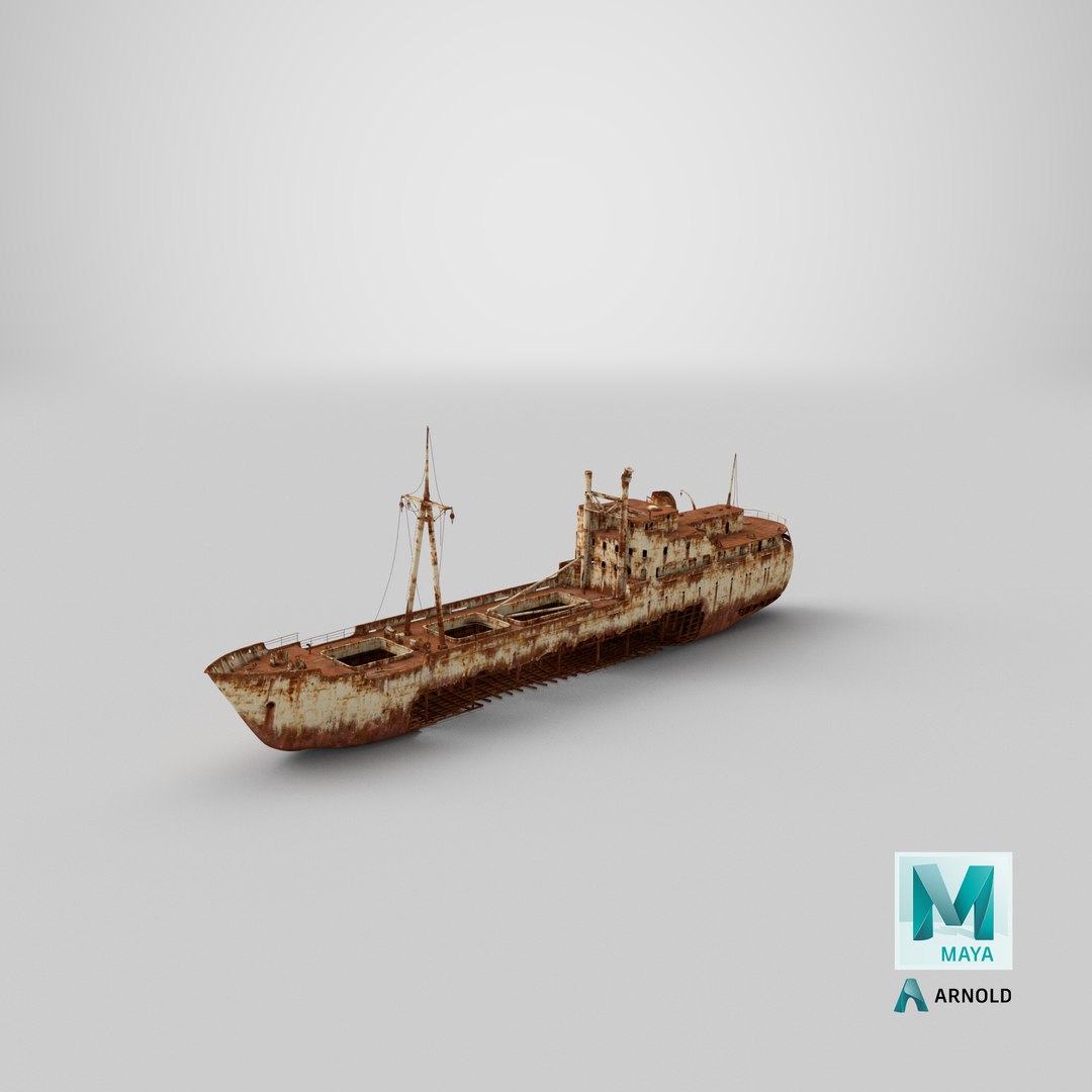 3D rusty ship wreck https://p.turbosquid.com/ts-thumb/3F/dSKGkj/X2YHNmT8/stemcell_maya_arnold_render/png/1569129213/1920x1080/fit_q87/37c7d2edf5251a3a8de539a7b1f49a0726e0d147/stemcell_maya_arnold_render.jpg