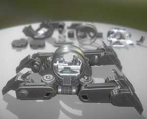 Futuristic Terrain Walker Basic Version 2 Rigged and Animated