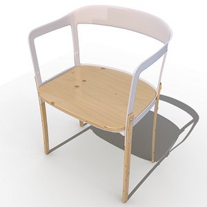 steelwood chair 3d model