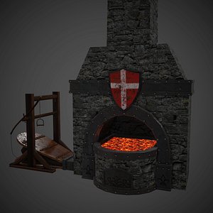 3d model blacksmith smith furnace