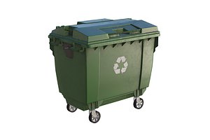 Street Trash Can Dumpster Low-poly 3D model