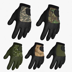 Gloves 01 Military 3D