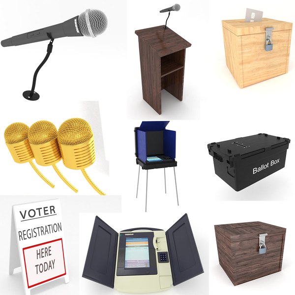 election components podium microphone 3D