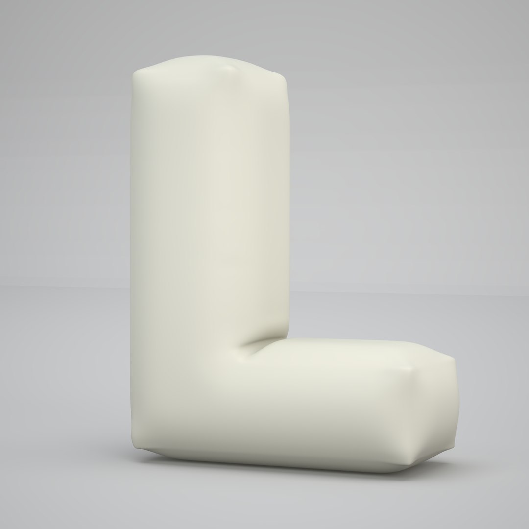 L Balloon 3D Model - TurboSquid 2413036