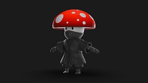 Ninja Mushrooms 3D model