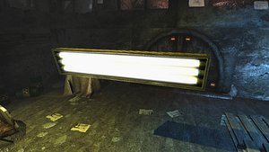 Low poly sci fi lamp
