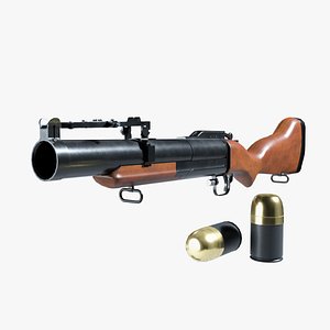 Grenade Launcher 02 Brown Generic All PBR Unity UE Textures
