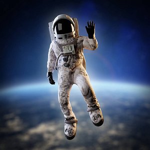 3D Rigged Classic Style Astronaut model