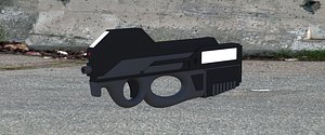 3d concept conceptual gun model