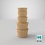 Mockup di tazze di zuppa di carta