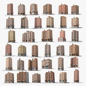 35 Apartment Building Collection 3D model