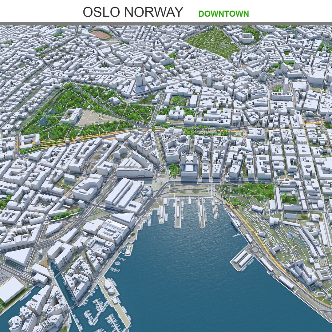 3D Oslo Downtown Norway model - TurboSquid 1989483