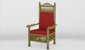 3D model arabisk woody chair