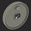 Office Clock 2 Green 3D Model