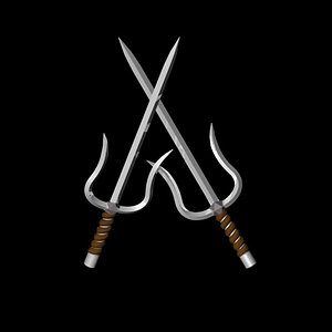 ninja weapons fighting 3d model