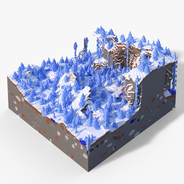 Minecraft Ice Spikes Biome Small 3D model