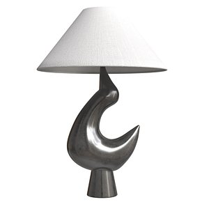 Jacques Dani Ruelland Lamp Glazed ceramic and textile 3D model