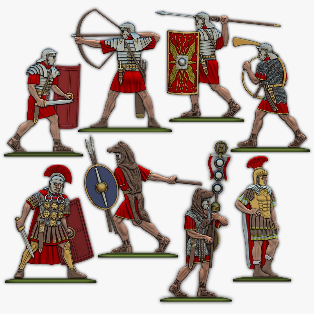 Modello 3D Modelli di stampa 3D dei legionari romani per stampanti