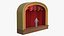 Theater Stage with Curtain 3D Model - Arc-Shaped Theater Scenery