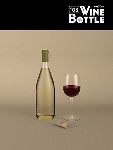bottle wine 3d 3ds
